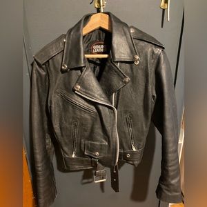 Vintage Leather Moto Jacket